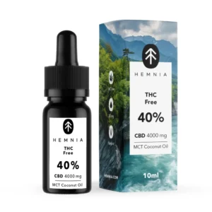 Hemnia CBD Oil 40% THC Free, 4000 mg, 10 ml