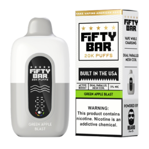 Green Apple Blast Disposable Vape (20000 Puffs) by Fifty Bar 20K